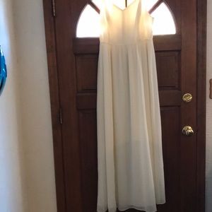 Floor length off white dress